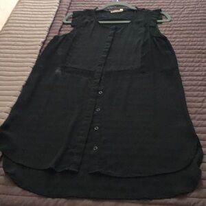 Lush Long Cap Sleeved Tunic Dress Size S Capsule Goth Whimsy Casual Lose-Fitting